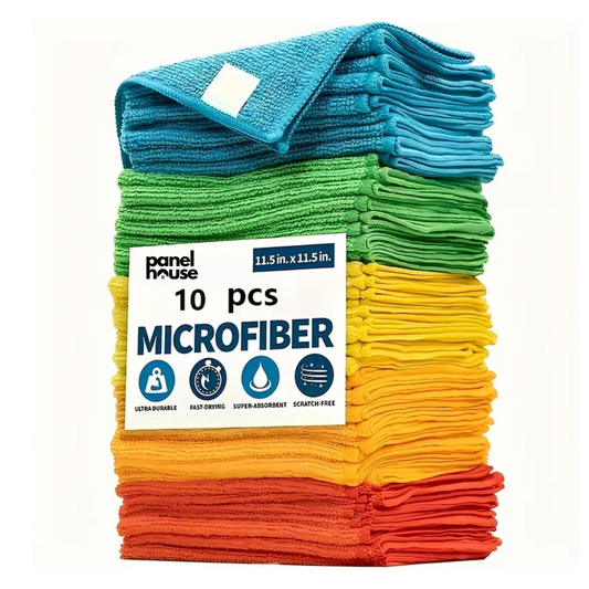10-Piece Microfibre Cleaning Cloth Set – Only £5.00