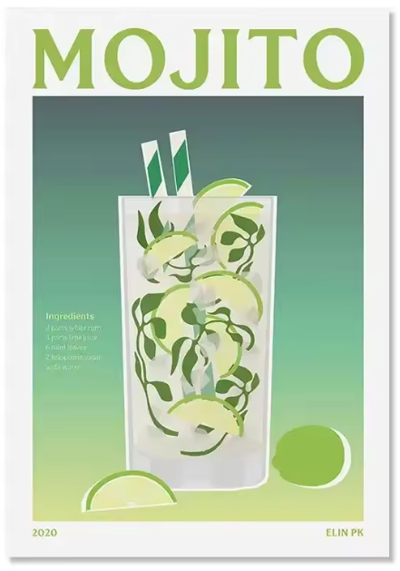 Premium Wall Art - Colourful Cocktails (Multiple Sizes Available)