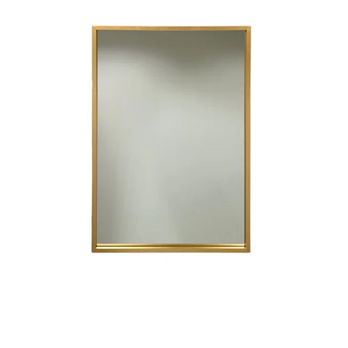 Golden Edge: Modern Rectangular Wall Mirror