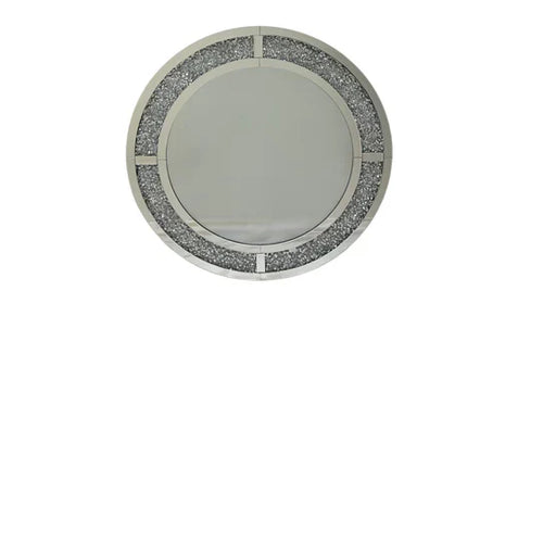 Crystal Orbit: Round Glam Wall Mirror