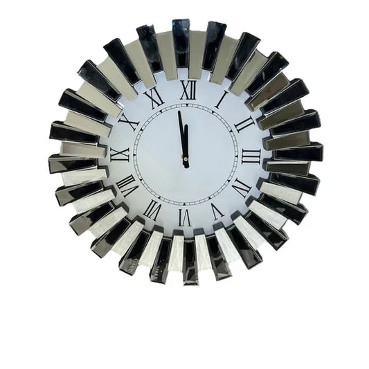 Midnight Halo: Mirrored Wall Clock